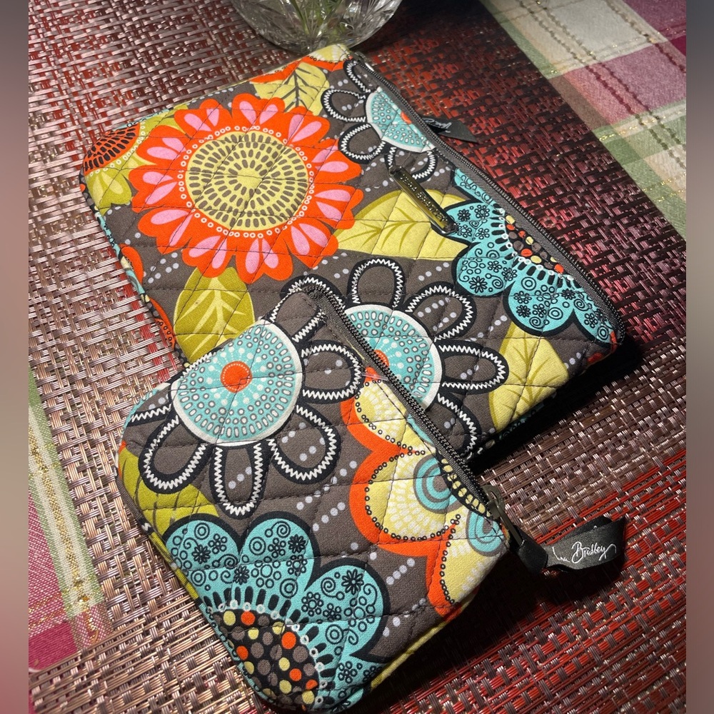 Vera Bradley Zipper Cosmetic Wallet Bag Pouch
